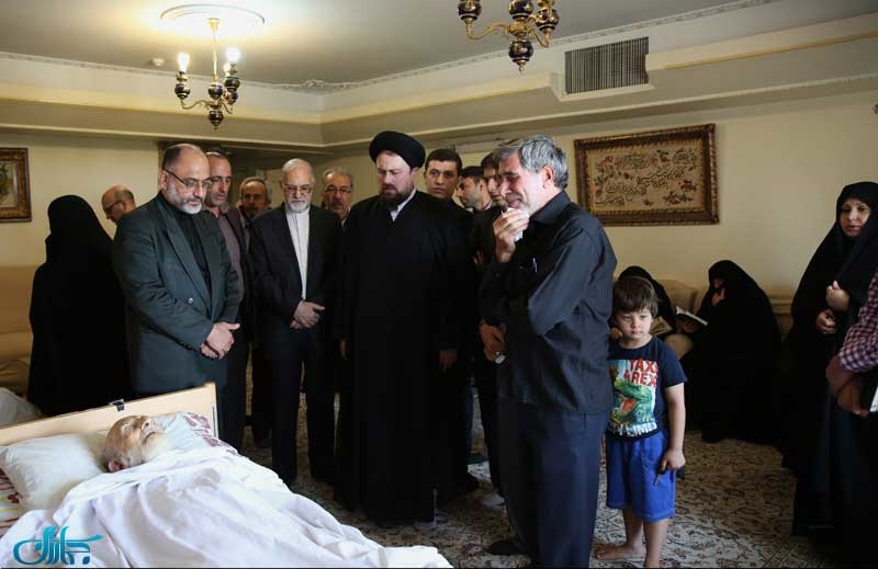 سیدحسن خمینی در منزل آیت‌الله خزعلی