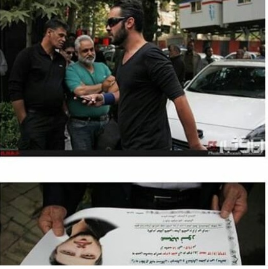 کاوه سماک باشی در مراسم علی طباطبایی