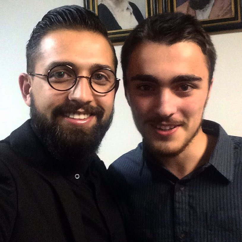 سلفی محسن افشانی با پسر سید حسن خمینی